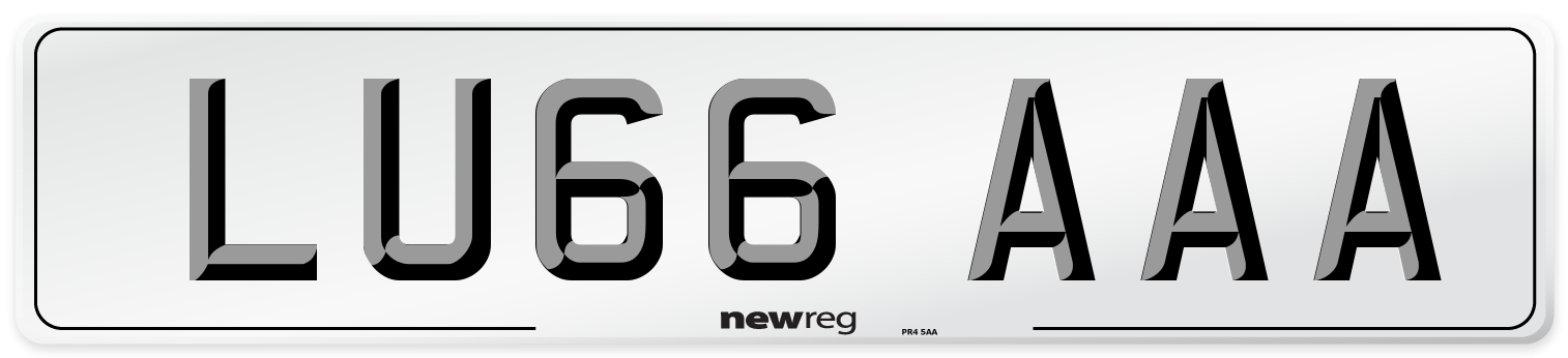 LU66 AAA Number Plate from New Reg